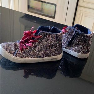 Shimmer central! My daughter’s favorite hi tops! 1